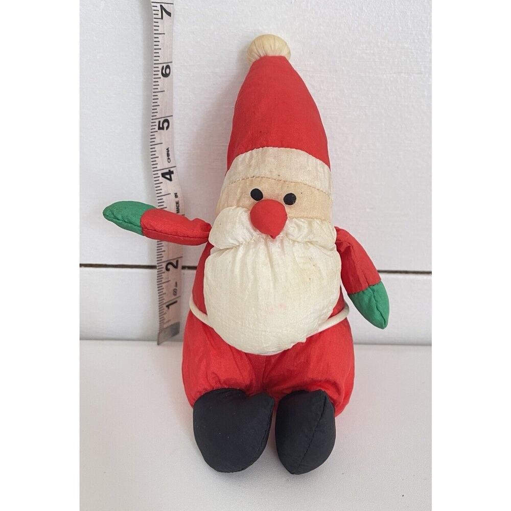 Vintage Sears Soft Dreams Nylon Santa Claus 5" Stuffed Toy Plush